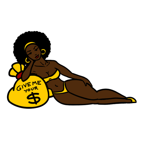 Goldie Pin-up Sticker